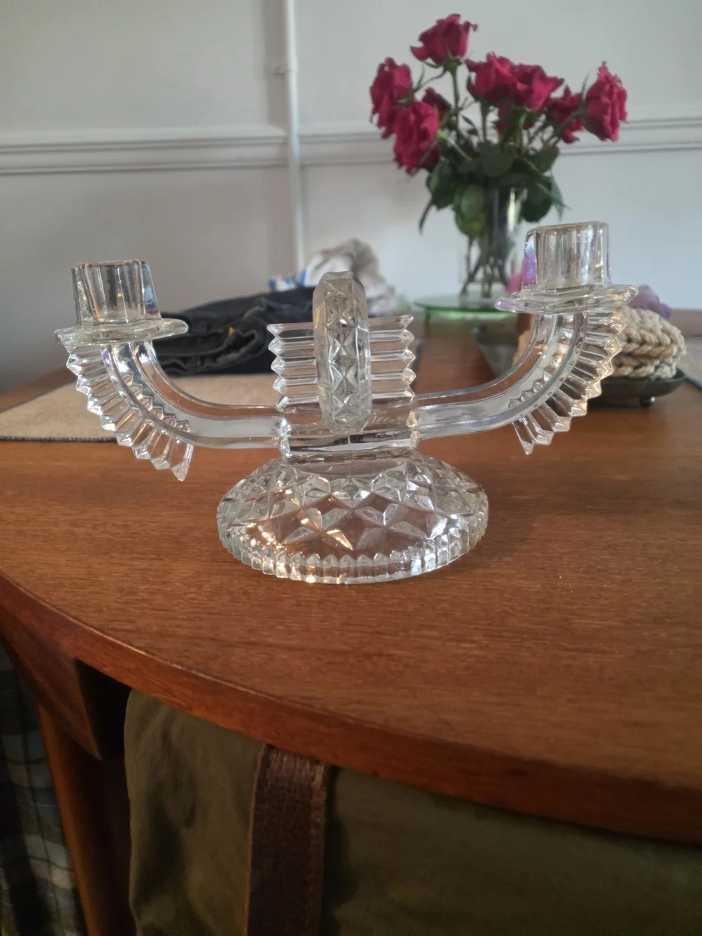 Candlestick Holder Art Deco Chandelier Candelabra Bohème Made in Czech Republic